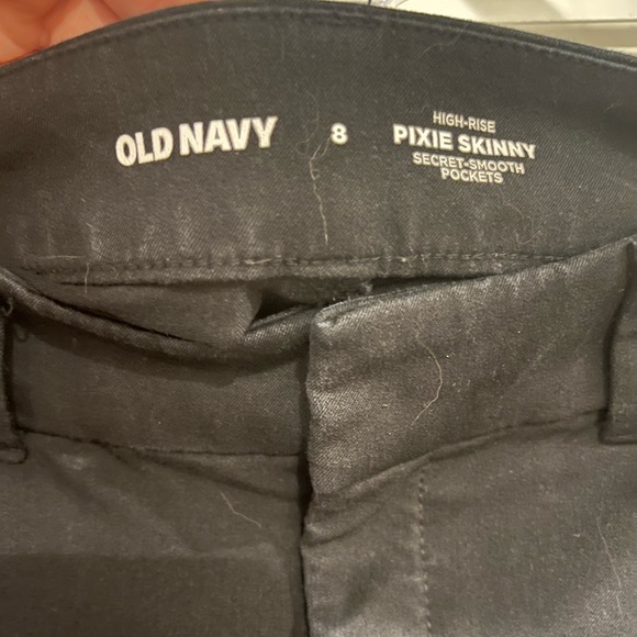 Old Navy High Rise Petite Skinny Black Pants Size 8 - Picture 2 of 6